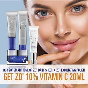 ZO Skin Health Kampanje! Kjøp Smart Tone eller Daily Sheer+Exfoliation Polish, Få 10% vitamin C 