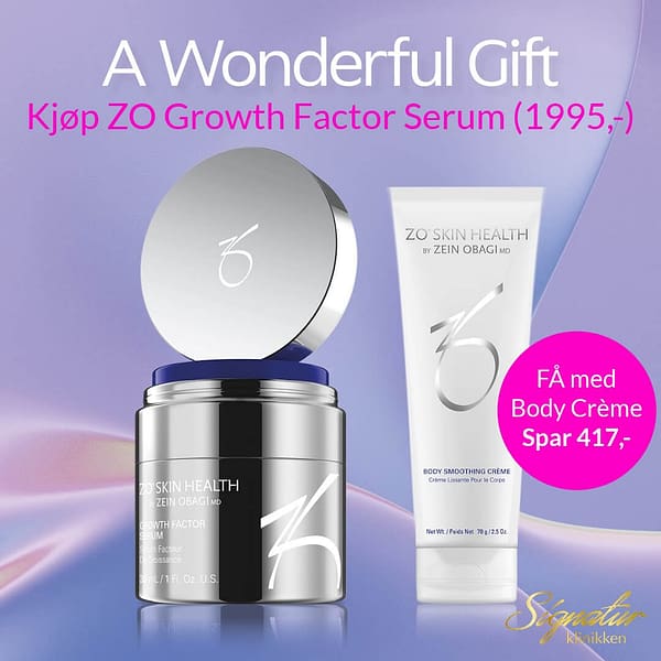 ZO Skin Health Kjøp ZO Growth Factor Serum, få gratis Body Smoothing Crème.